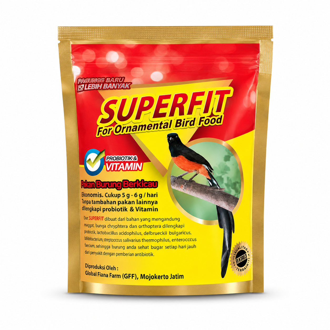 SUPERFIT Pakan Burung Hias Premium 100gr - Vitamin & Nutrisi Lengkap Untuk Burung Kicau