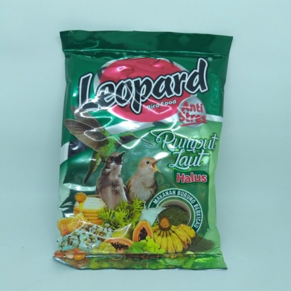 leopard-rumput-laut-ijo-pakan-pur-halus-buat-pakan-burung-pleci-kolibri-ciblek-tledekan-200gram