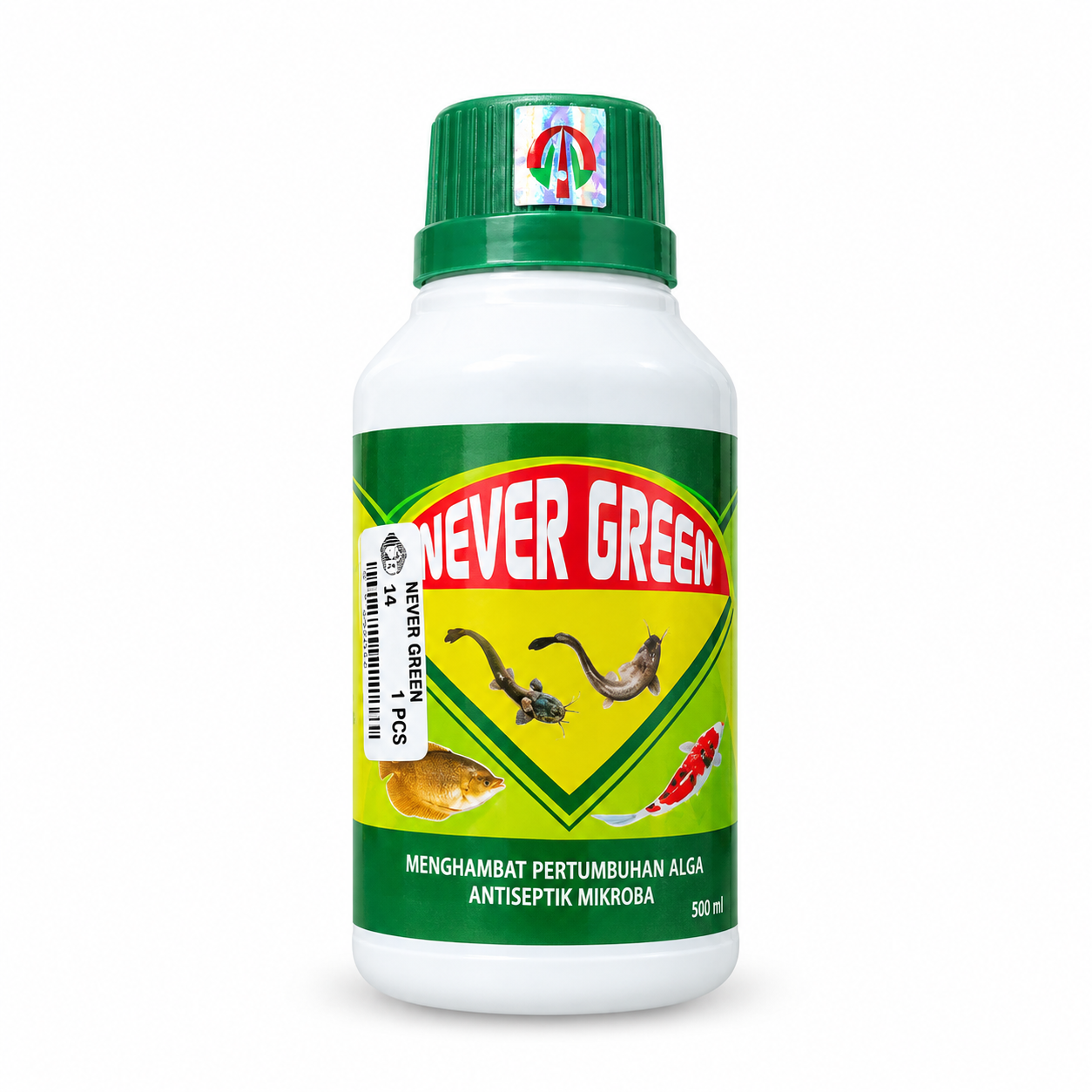 NEVER GREEN 250 ml - Obat Pembasmi Anti Lumut Alga Kolam Tambak Ikan dan Udang