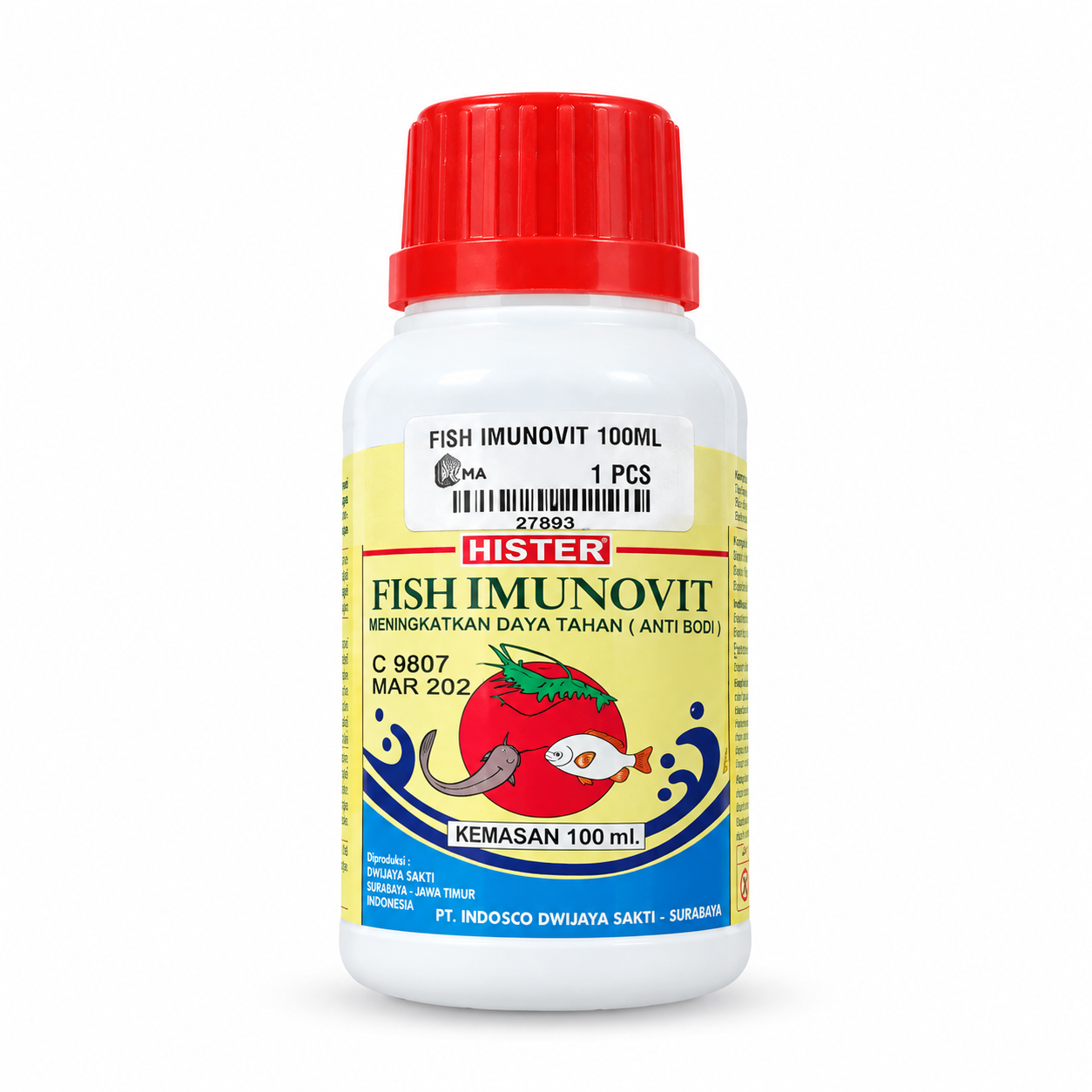 Boster Fish Imunovit 100ml - Vitamin Meningkatkan Daya Tahan Tubuh Ikan Udang Kolam Tambak