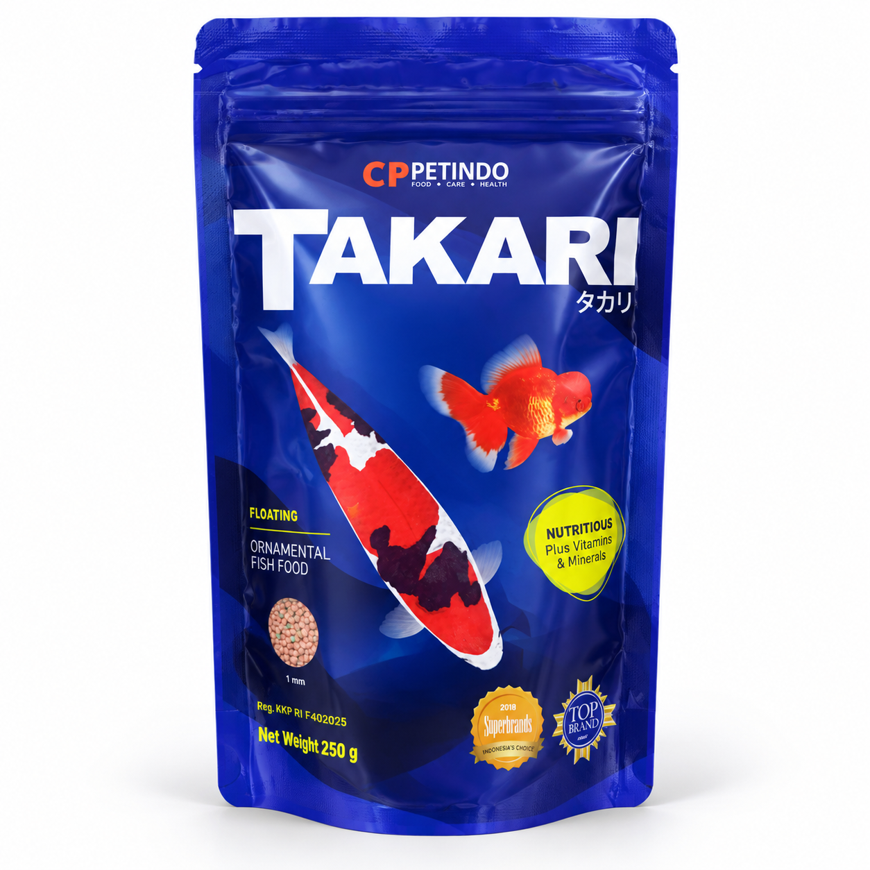 Takari 250gr 1mm Mix Color - Pakan Ikan Hias Ukuran Pelet 1mm Nutrisi Lengkap
